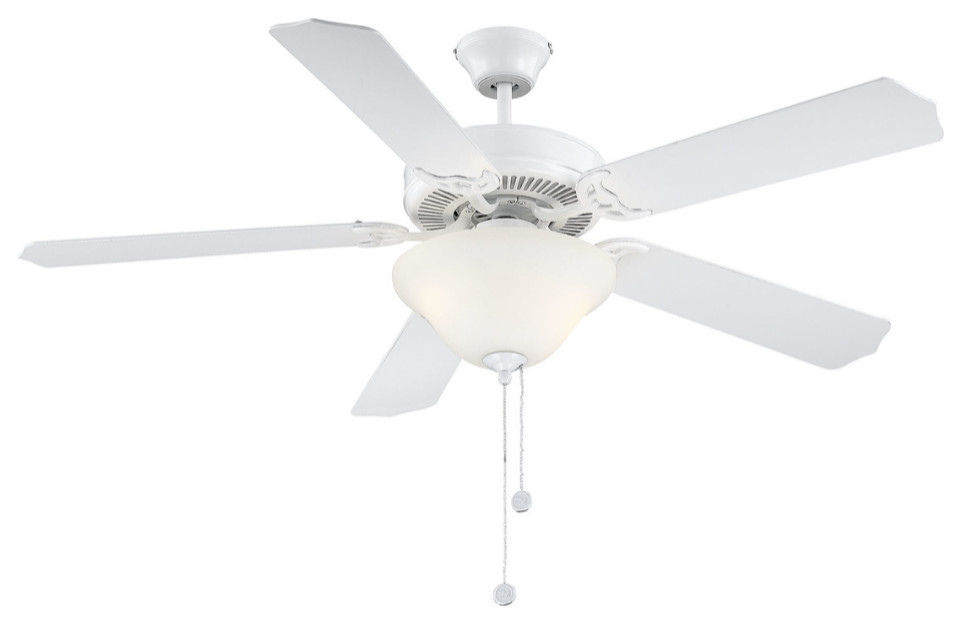First Value 52" 2-Light Ceiling Fan, White
