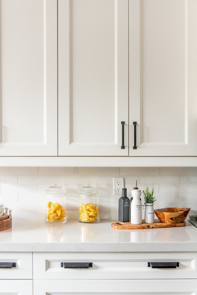 Example of a transitional home design design in Toronto