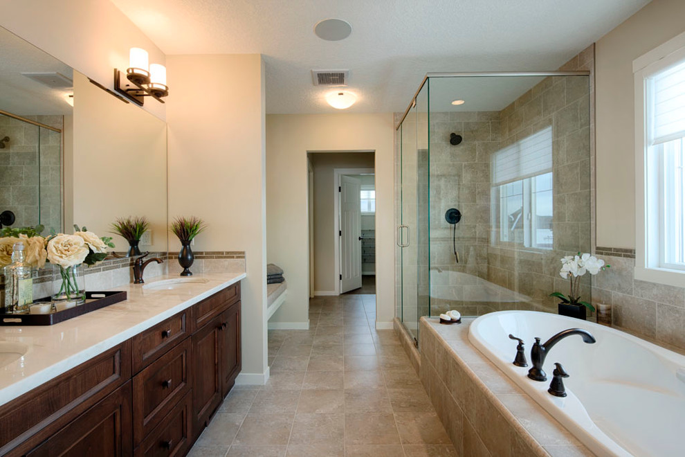 Photo of a contemporary bathroom in Calgary.