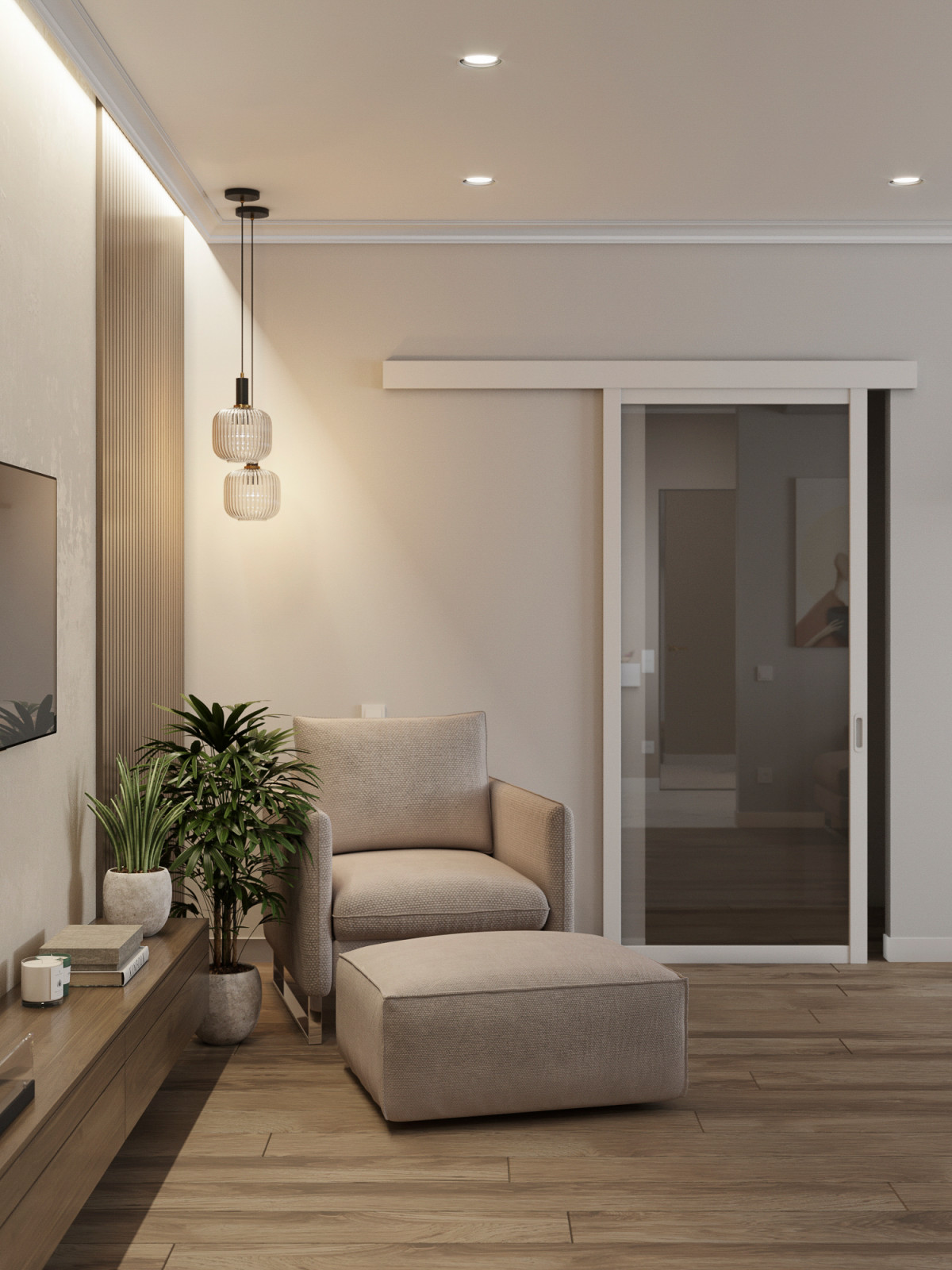 Визуализация гостиной