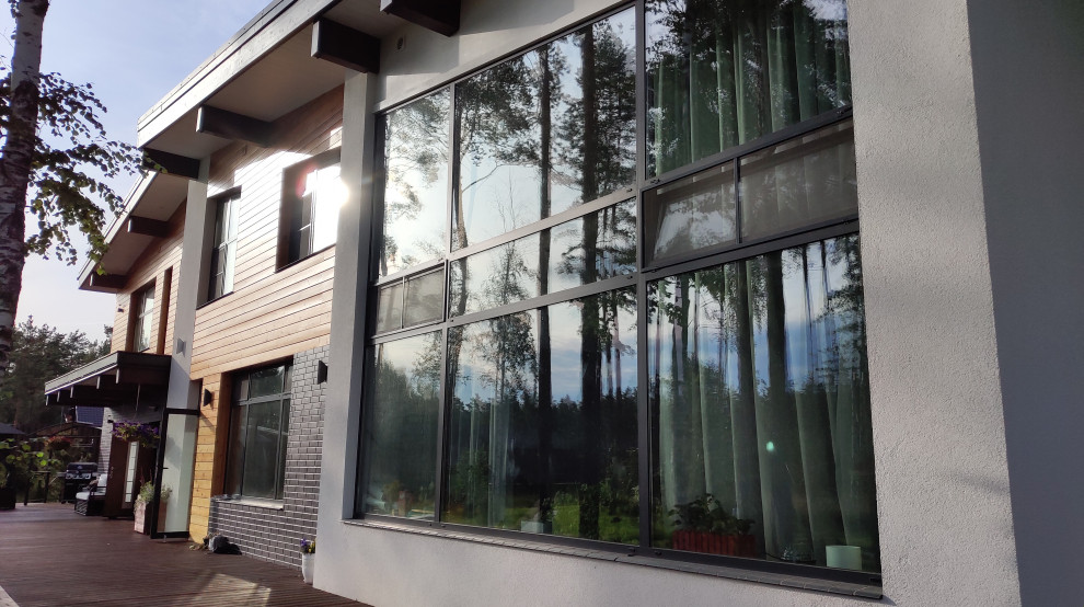 МИНИМАЛИЗМ СО СКАТНОЙ КРОВЛЕЙ