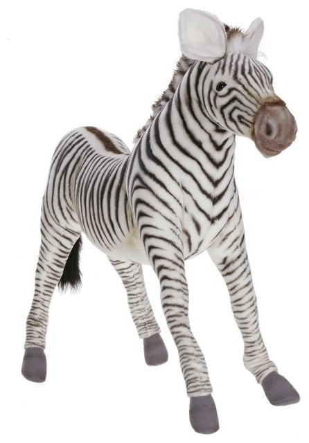 large zebra stuffed animal