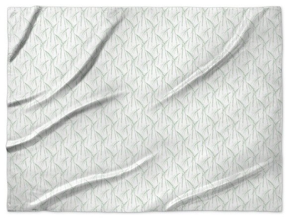"Minimal Bamboo" Sherpa Blanket 80"x60"