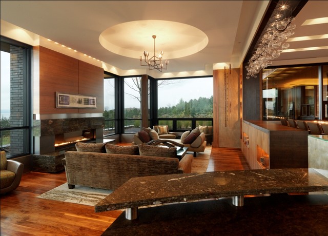 Quaker Bluff Residence rustic-living-room