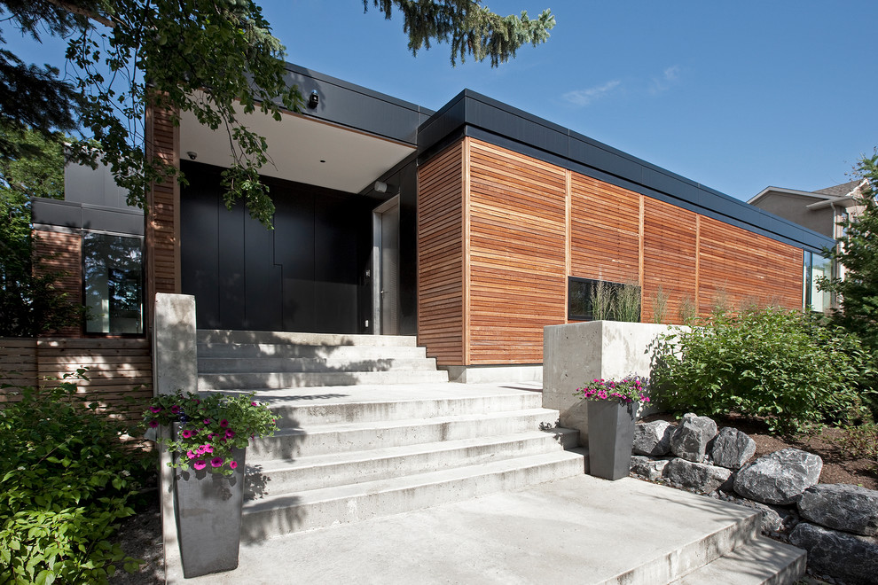 This is an example of a modern exterior in Calgary.