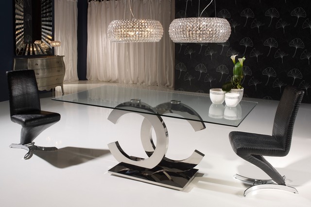 Iconic Contemporary Chrome Dining Table Iconic Contemporary Chrome Dining Table