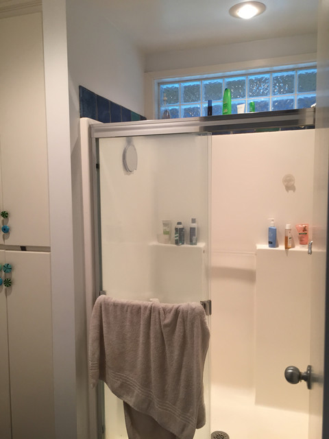 Mid-Mod Split Master Bathroom 