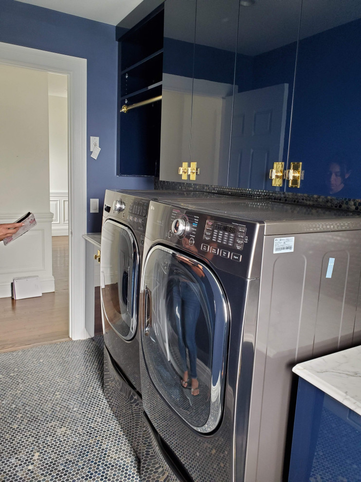 This is an example of a laundry room in New York.