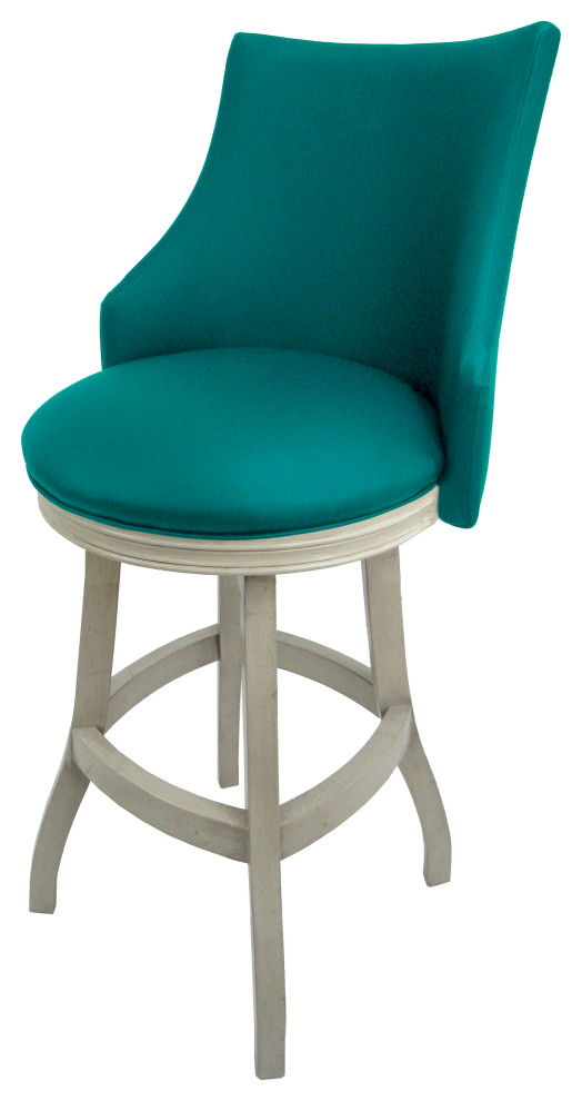 Swivel Wood Bar Stool 30", Bellissima Contemporary Bar Stools And