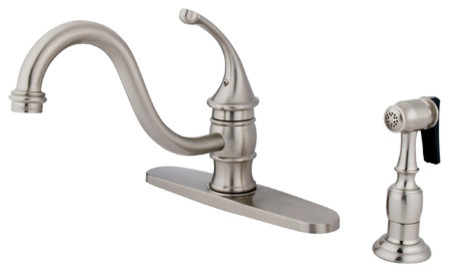 Single Handle 8" Kitchen Faucet with Brass Sprayer
