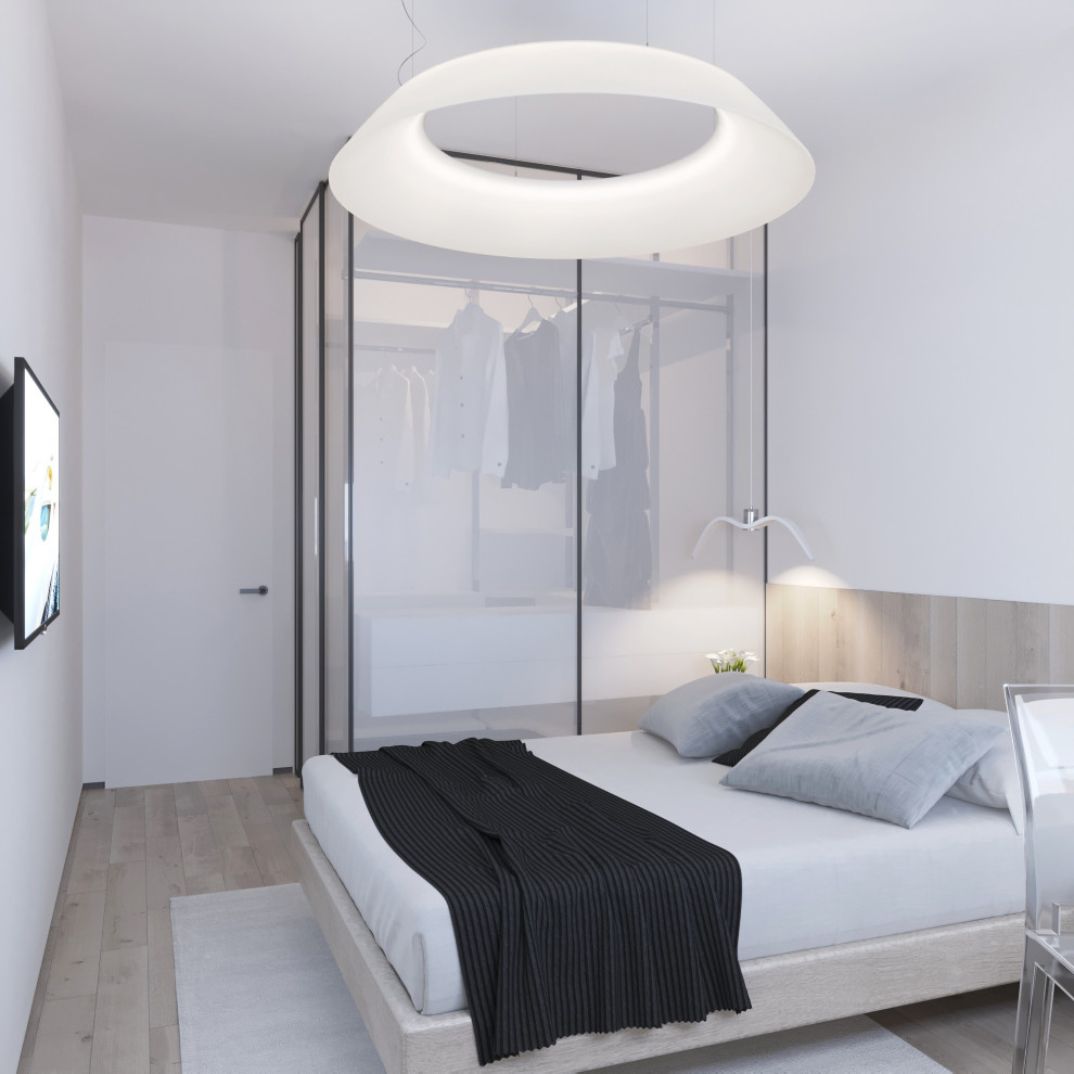 Тонкий минимализм, спальня хозяйки