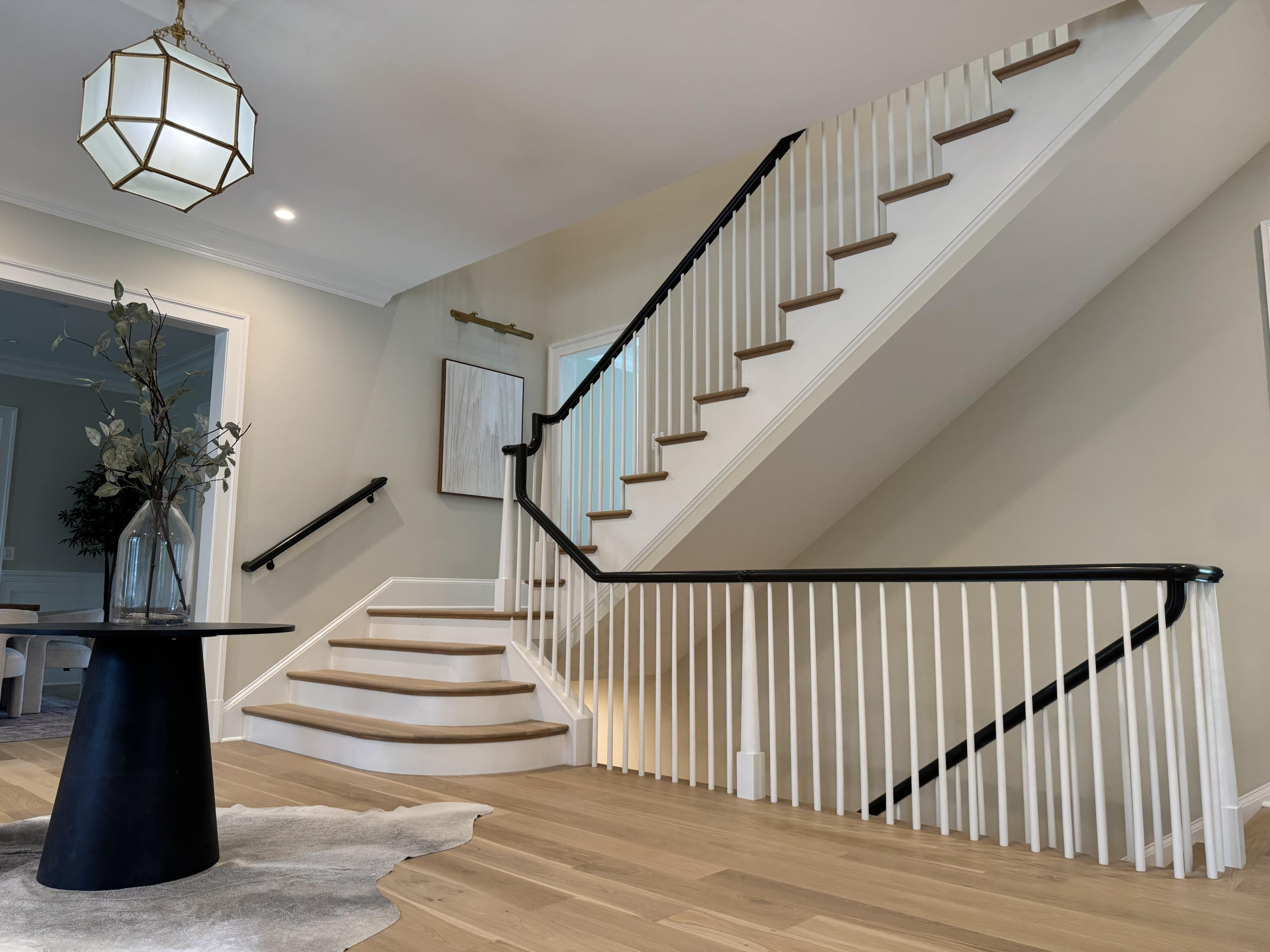 138_Elegant Double Bullnose Entry Stair, Bethesda, MD 20814