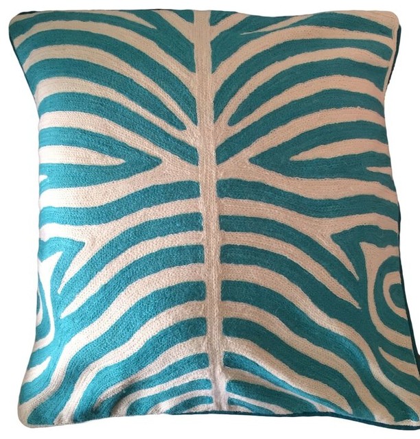 Zebra Print Cushion Cover Transitional Decorative Pillows By