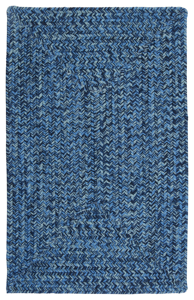 Colonial Mills Catalina Ca59 Blue Wave Area Rugs, 11x11 Square Beach Style Outdoor Rugs by