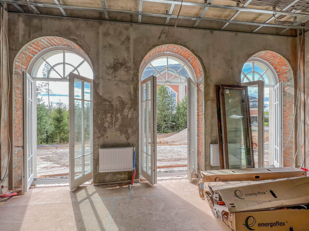 Остекление особняка в классическом стиле