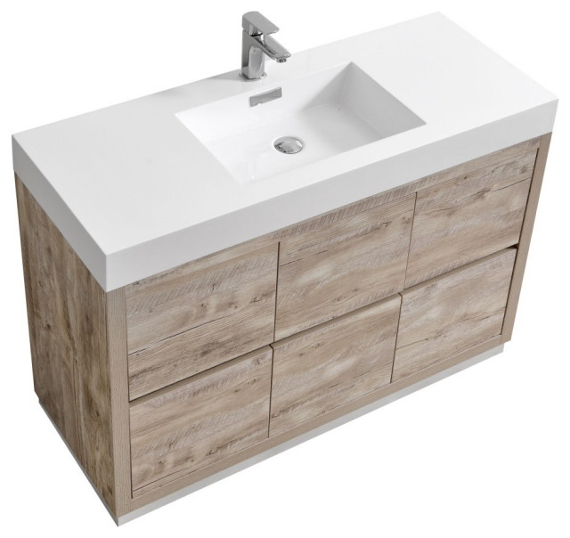 Bliss 48" Free Standing Bathroom Vanity, 35"H x 47.25"W x 18.75"D