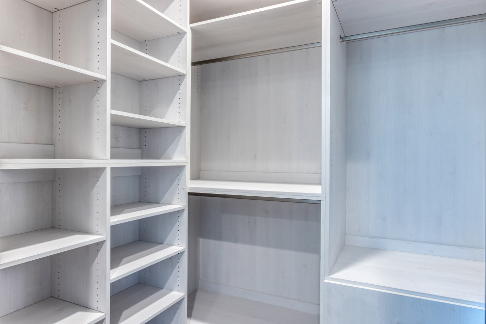 Custom Walk-In Closet Shelving & Hanging Storage | French Country Transitional E