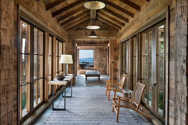 Andesite Family Lodge rustic-hallway-and-landing