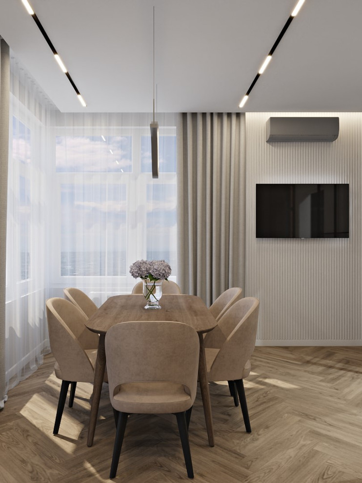 Кухня-столовая в современном стиле