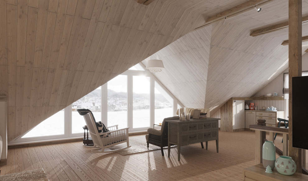 Загородный дом с мансардой