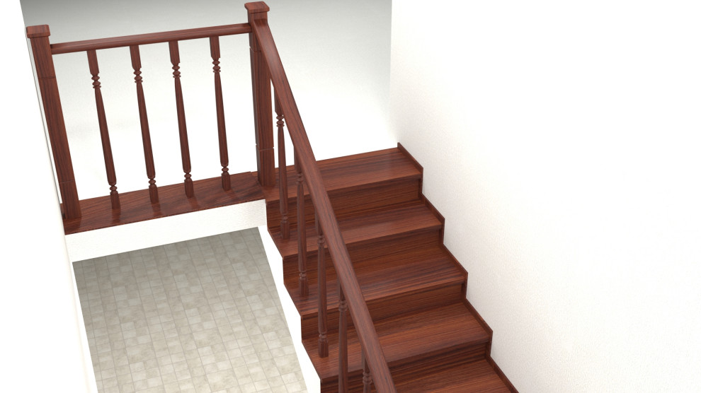 П-образная лестница в доме