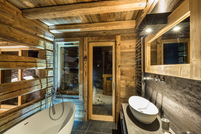 Chalet du Sabot rustico-stanza-da-bagno