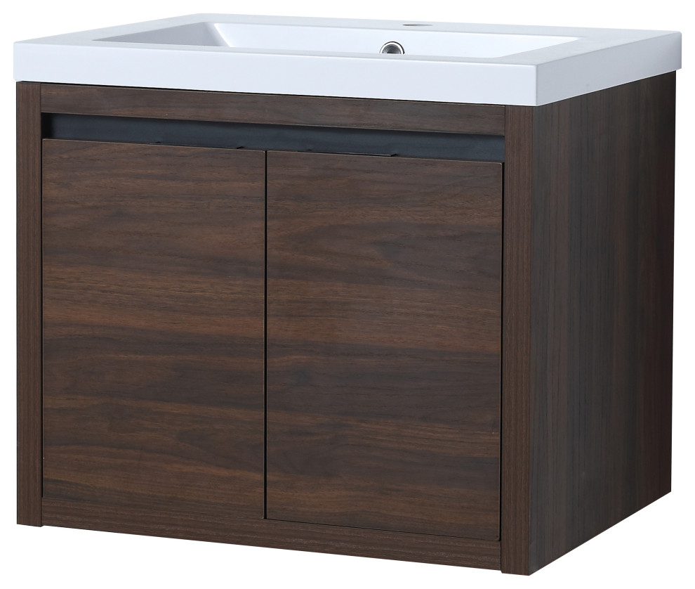 Floating Bathroom With White Sink and Soft Close Doors Modern Bathroom Vanities And