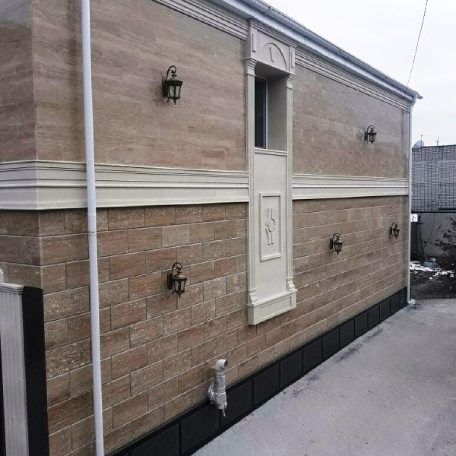 облицовка фасадов травертином из Ирана