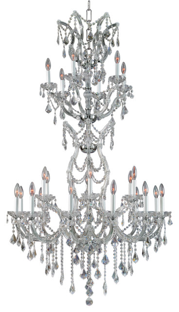 Artistry Lighting Alexandria Collection Hanging Crystal Chandelier 37x52, Chrome