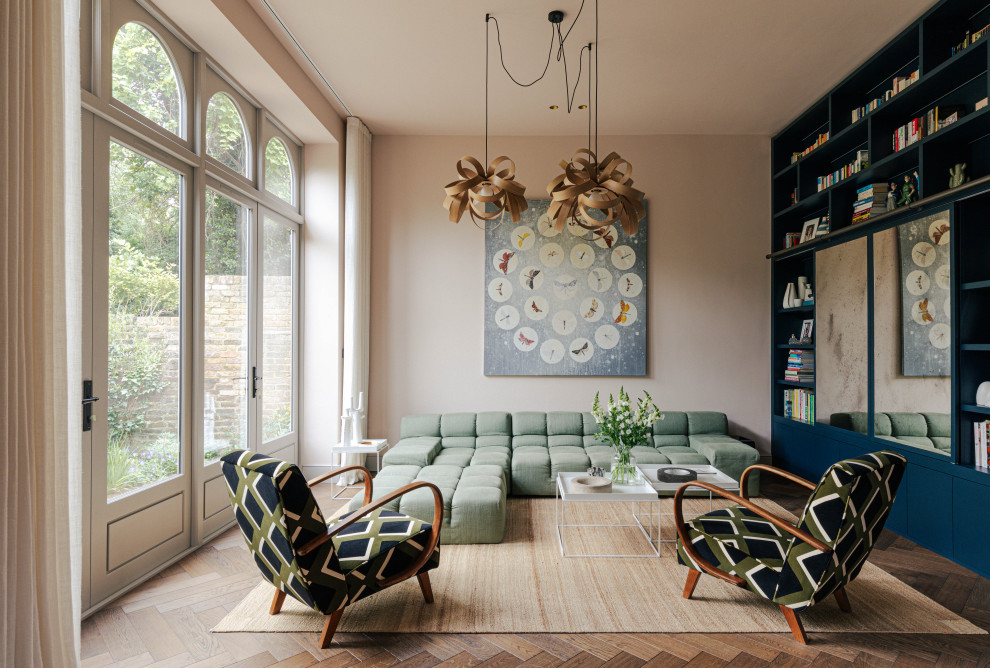 Design ideas for a traditional living room in London.