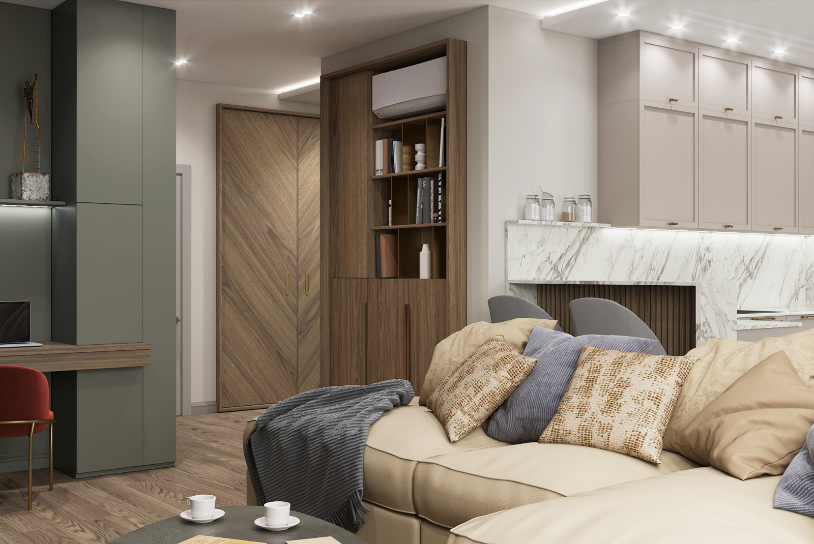 Уютный современный интерьер