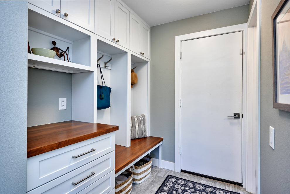 Inspiration for a transitional entryway remodel in Denver