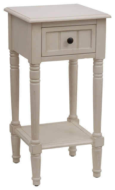 Small Antique Chest Drawer Side And End Tables Houzz Simplify Accent Table With Drawer Antique White