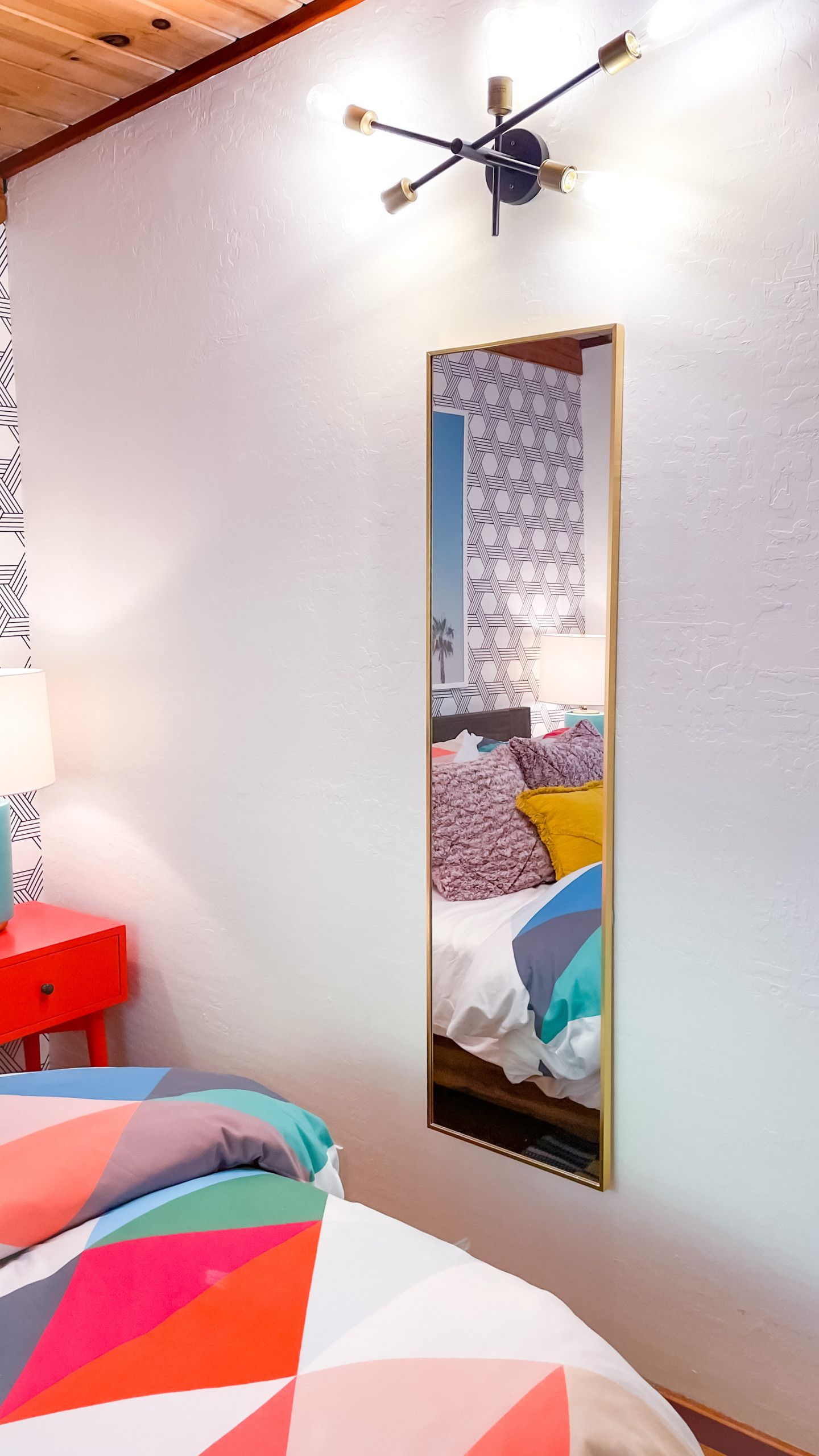 Air BnB Geometric Paradise Guest Bedroom