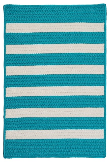 Stripe It Rug, Turquoise, 2'x4'