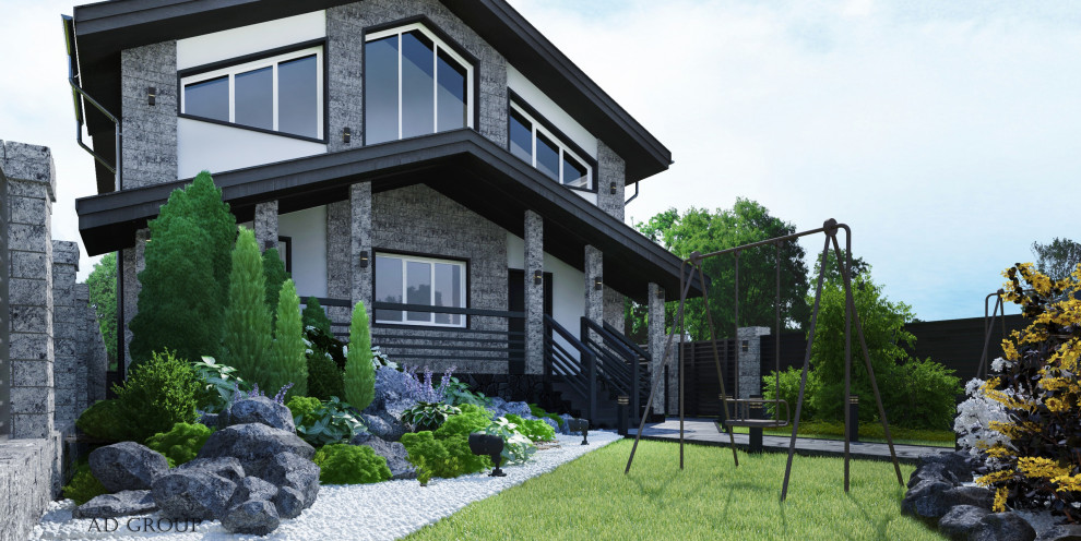 Ландшафтный дизайн участка и архитектурный проект дома. "Плеханово"