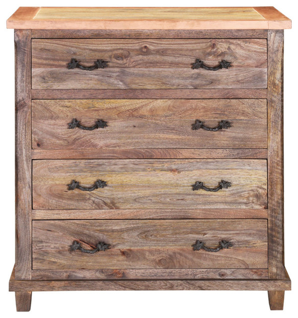 Williamsburg Handcrafted Rustic Solid Wood 4 Drawer Bedroom