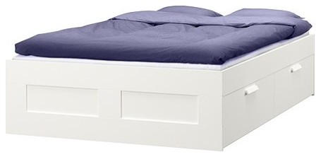 Brimnes Bed Frame With Drawers, Full