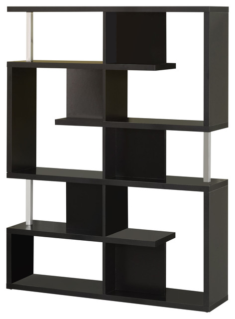 Coaster Modern Black Finish Bookcase Contemporary Bookcases By Coaster Modern Black Finish Bookcase