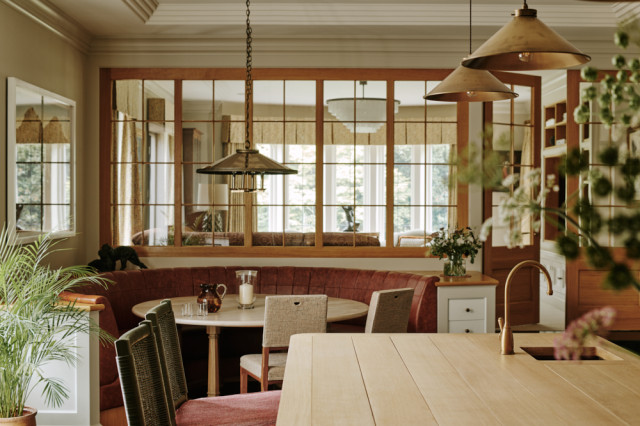 Art Deco Kitchen and Living Room amerikansk-craftsman-matplats