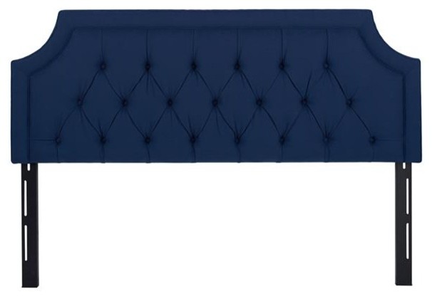 Kaye Tufted King Headboard Midnight Blue