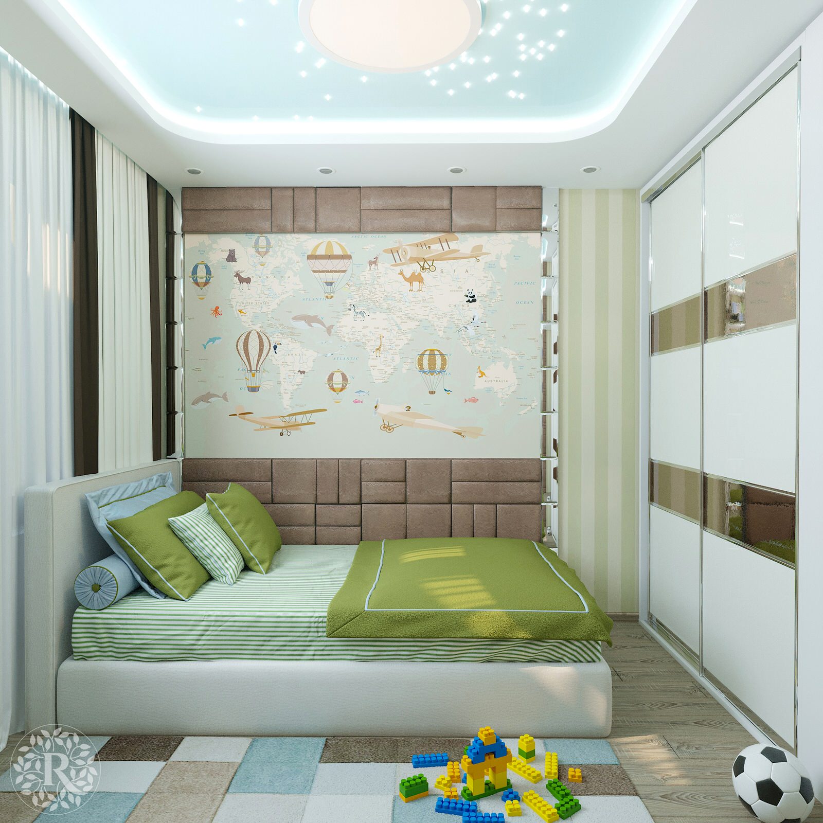 Детская для Мальчика в трёхкомнатной квартире в Москве