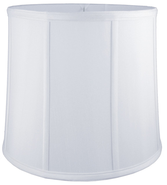 white silk drum lamp shade