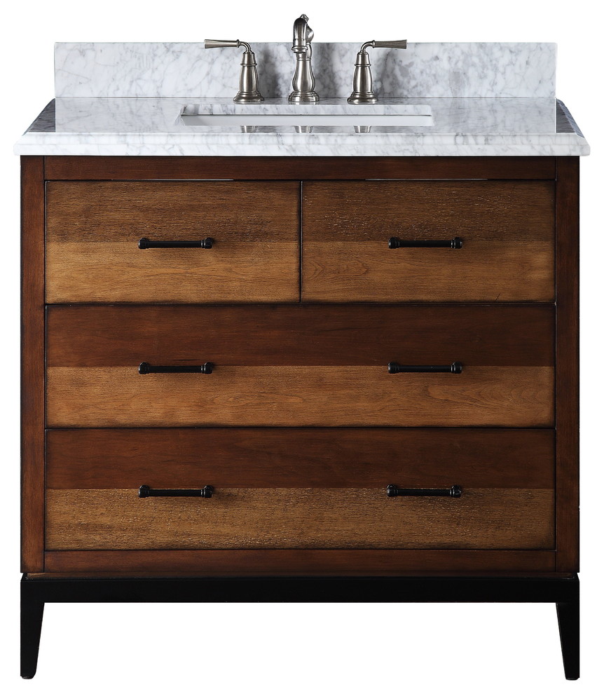 37” Besos Urban Art Deco Bathroom Vanity Transitional Bathroom