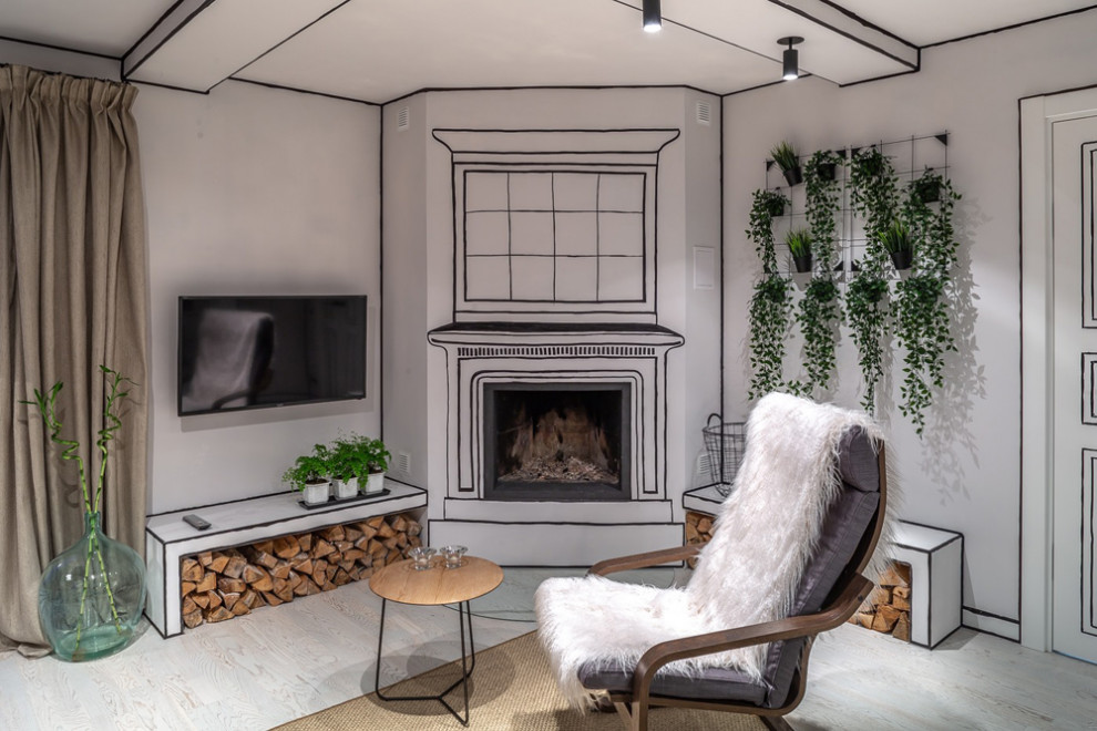 Проект переделки гостиной в загородном доме для Дачного ответа на НТВ