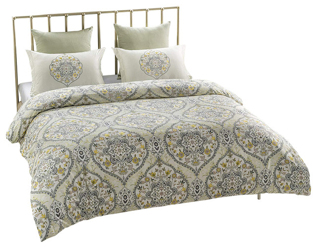 Gracia Reversible Organic Cotton Wrinkle Resistant Duvet 4 Piece