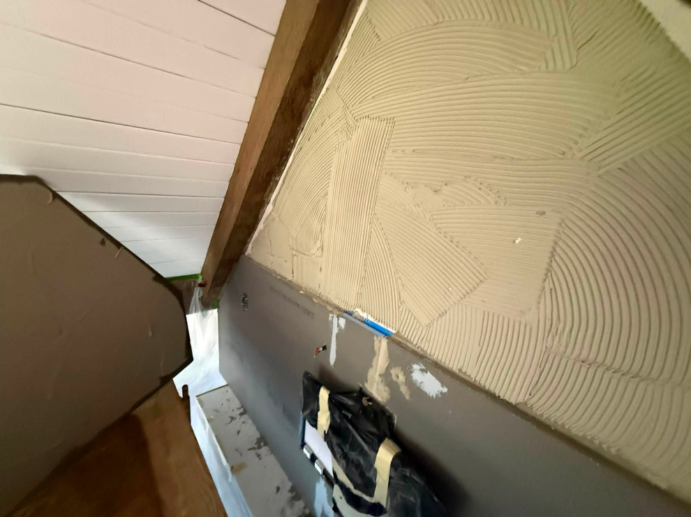 Microcement Fireplace Renovation