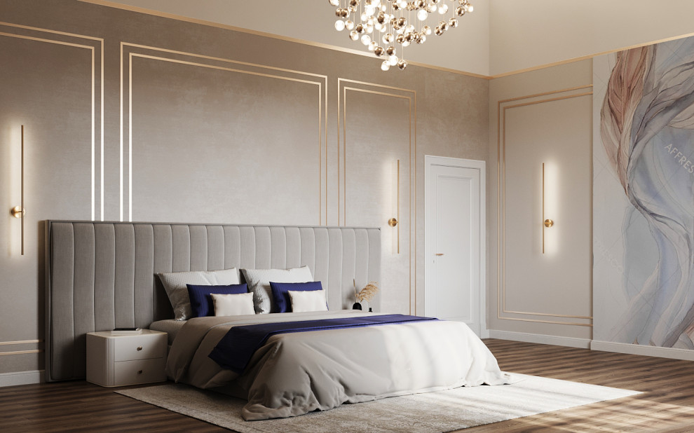 Спальная комната. Из дизайн проекта дома в поселке "Лесной остров"