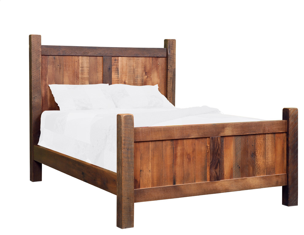 Reclaimed Solid Barnwood Bed Rustic, Barnwood King Bed