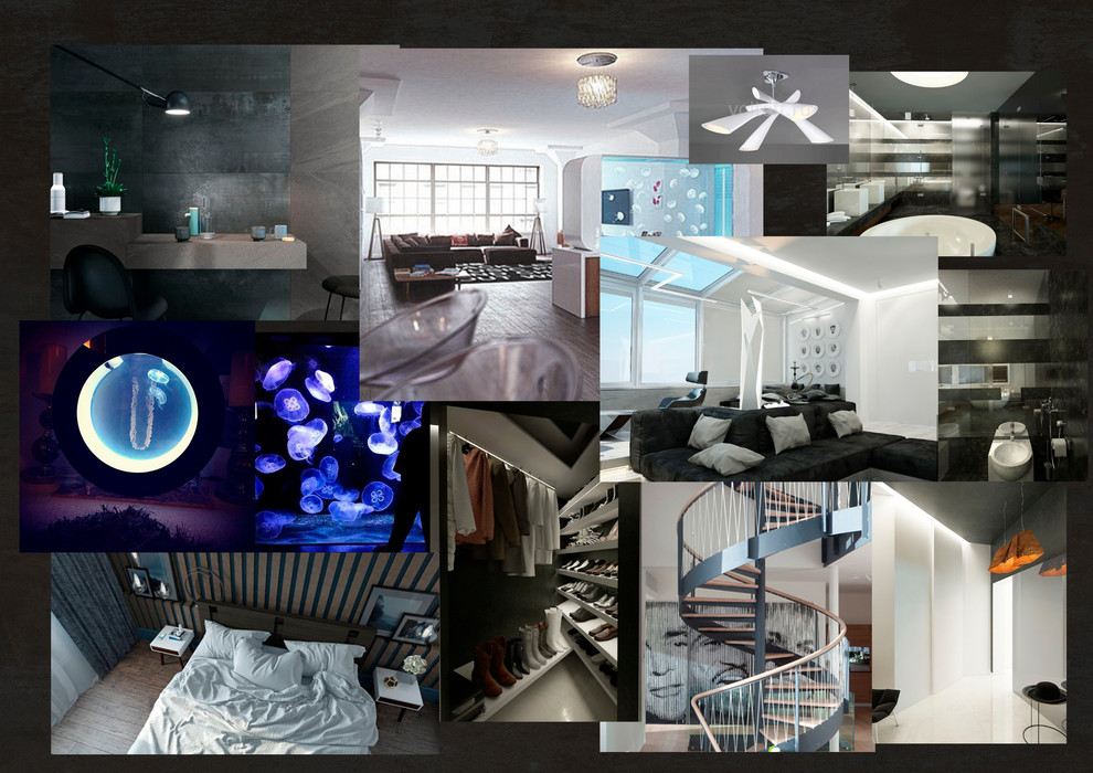 Дизайн-проект коттеджа 150 кв.. Подмосковье."Убежище супер-героя"